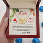 To My Daughter - You Will Always Be My Little Girl - Interlocking Hearts Necklace With Message Card