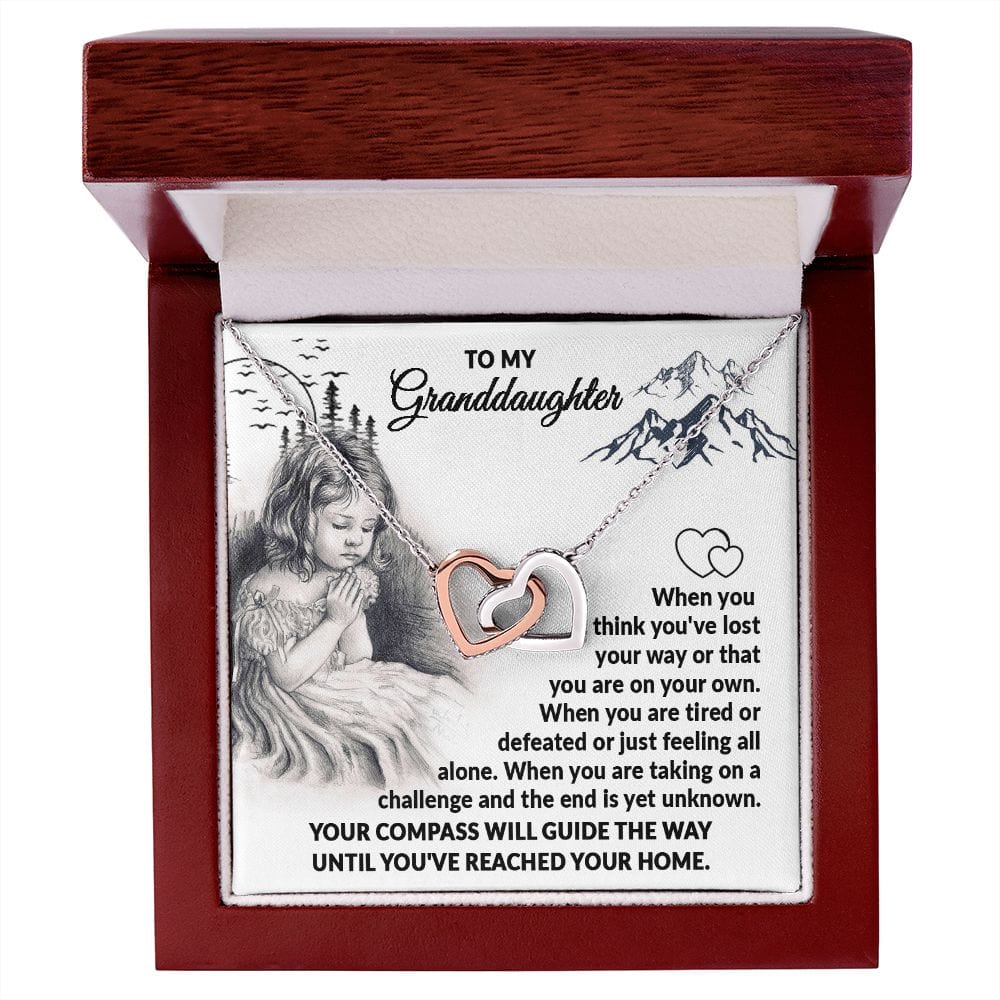 To My Granddaughter Gift Necklace / Message Card Necklace for Granddaughter / Granddaughter Present / Birthday Present for Granddaughter
