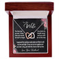 To My Wife Gift Necklace, Interlocking Hearts Necklace with Message Card