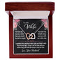 To My Wife Gift Necklace, Interlocking Hearts Necklace with Message Card