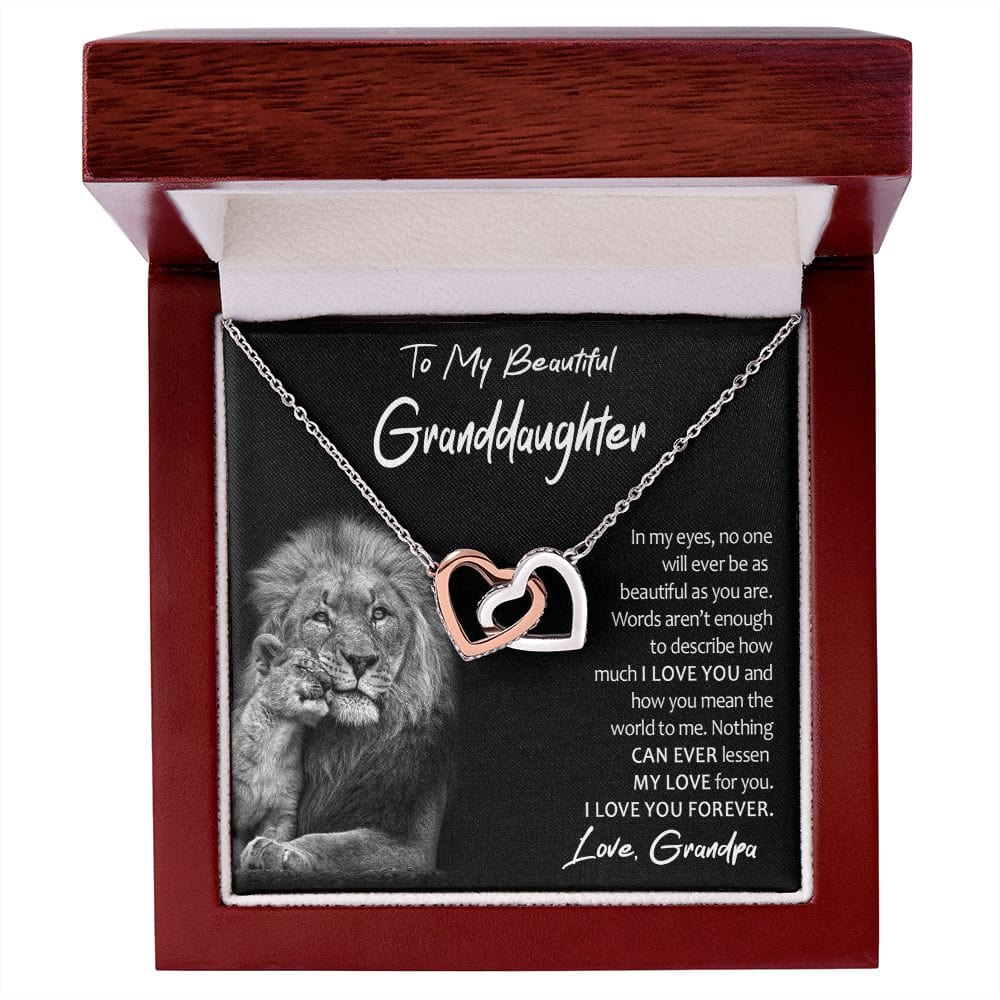 To My Granddaughter from Grandpa Gift Necklace