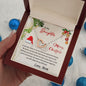 To My Daughter - You Will Always Be My Little Girl - Interlocking Hearts Necklace With Message Card
