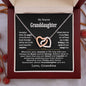 My Dearest Granddaughter Interlocking Hearts Necklace from Grandma / To My Granddaughter