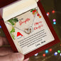 To My Daughter - You Will Always Be My Little Girl - Interlocking Hearts Necklace With Message Card