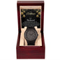 To My Husband Gift Watch with Christmas Message / Wooden Watch for Husband