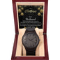 To My Husband Gift Watch with Christmas Message / Wooden Watch for Husband