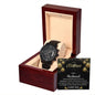 To My Husband Gift Watch with Christmas Message /  Black Chronograph Watch for Husband