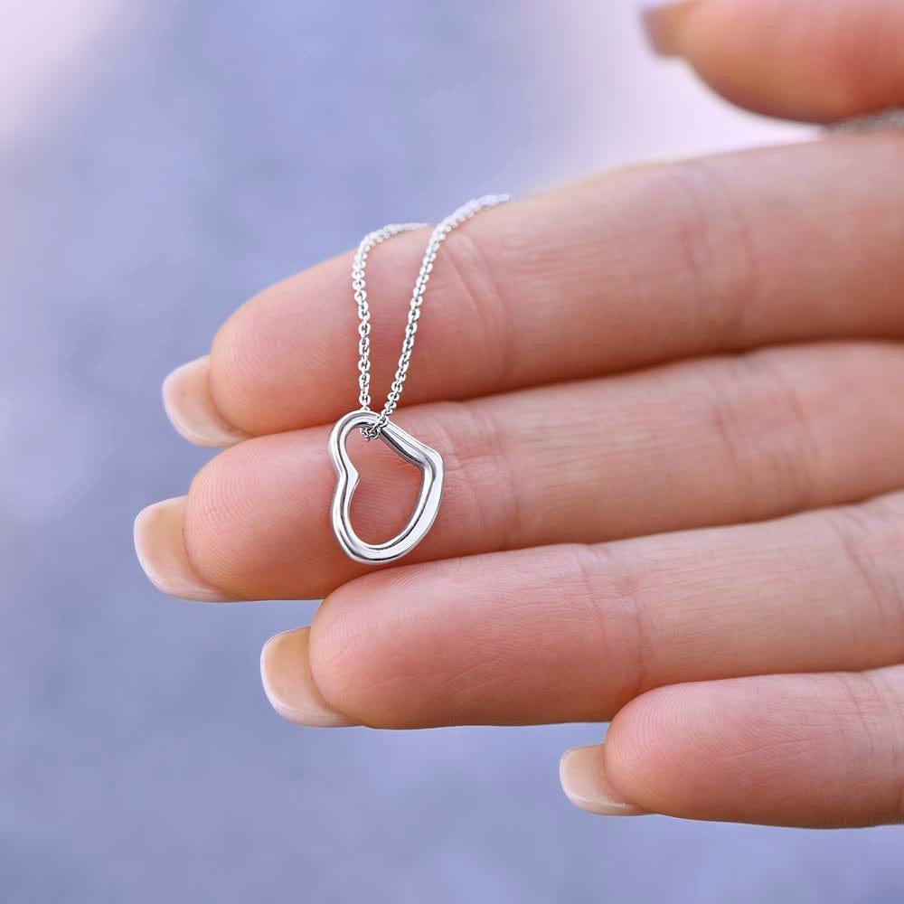To My Daughter Necklace / To My Beautiful Daughter .925 Solid Sterling Silver and Dipped in 14k white gold or 18k yellow gold