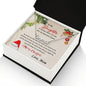 To My Daughter Custom Name Necklace from Mom / Christmas Message Card Name Necklace