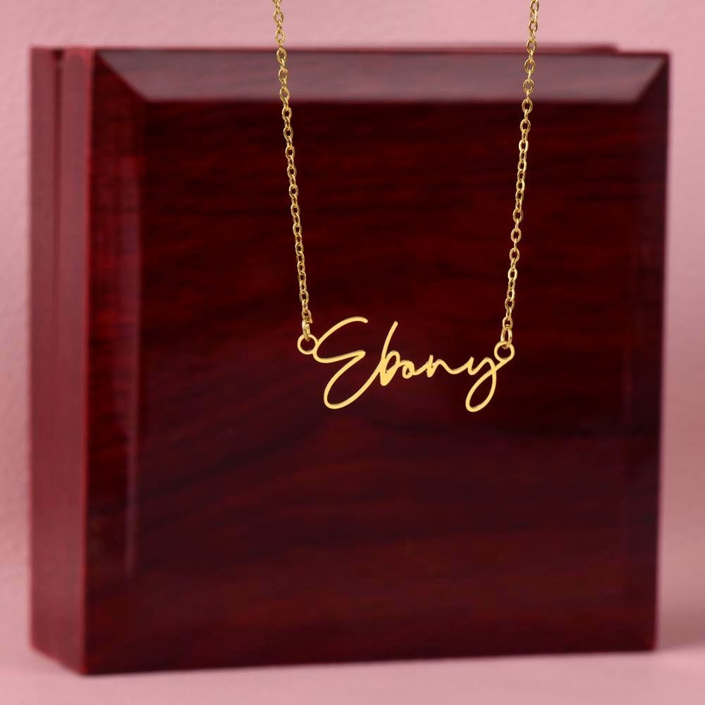 Custom Signature Style Name Necklace for Granddaughter from Grandparent