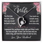 To My Wife Gift Necklace, Forever Love Pendant Necklace with Loving Message Card