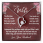 To My Wife Gift Necklace, Forever Love Pendant Necklace with Loving Message Card