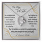 To My Wife Gift Necklace with Loving Message Card, Forever Love Heart Pendant Necklace