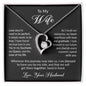 To My Wife Gift Necklace, Forever Love Pendant Necklace with Heartfelt Message Card