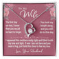 To My Wife Gift Necklace, Forever Love Pendant Necklace with Beautiful Message Card