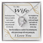 To My Wife Gift Necklace, Forever Love Heart Pendant with Message Card
