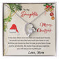 To My Daughter Christmas Message Card with Forever Love Necklace from Mom