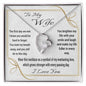 To My Wife Gift Necklace With Message Card, Forever Love Heart Pendant Necklace