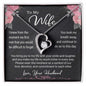 To My Wife Gift Necklace, Forever Love Pendant Necklace with Loving Message Card