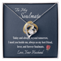 To My Soulmate Message Card Necklace for Wife, To My Wife Gift Necklace, Anniversary Gift for Her, Wife Birthday Present