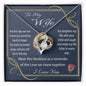 To My Wife Gift Necklace from Husband, Forever Love Heart Necklace with Message Card