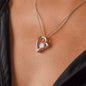 To My Daughter Christmas Message Card with Forever Love Necklace from Mom
