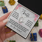 To My Wife Gift Necklace, Forever Love Pendant Necklace with Message Card