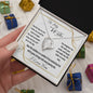 To My Wife Gift Necklace With Message Card, Forever Love Heart Pendant Necklace