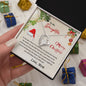 To My Daughter Christmas Message Card with Forever Love Necklace from Mom