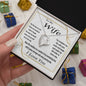 To My Wife Gift Necklace, Forever Love Heart Pendant with Message Card