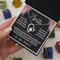 To My Wife Gift Necklace, Forever Love Pendant Necklace with Loving Message Card
