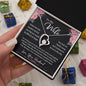 To My Wife Gift Necklace, Forever Love Pendant Necklace with Loving Message Card