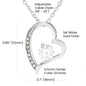 To My Daughter Message Card Gift Necklace from Mom / Daughter Birthday, Graduation, Valentines's Day. Christmas, Confirmation Present
