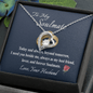 To My Soulmate Message Card Necklace for Wife, To My Wife Gift Necklace, Anniversary Gift for Her, Wife Birthday Present