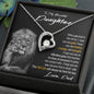 To My Beautiful Daughter Gift Necklace with Message Card, Forever Love Pendant Necklace for Daughter from Dad