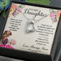 To My Daughter Message Card Gift Necklace from Mom / Daughter Birthday, Graduation, Valentines's Day. Christmas, Confirmation Present