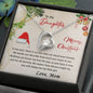 To My Daughter Christmas Message Card with Forever Love Necklace from Mom