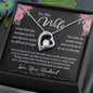 To My Wife Gift Necklace, Forever Love Pendant Necklace with Loving Message Card