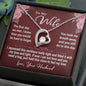 To My Wife Gift Necklace, Forever Love Pendant Necklace with Loving Message Card