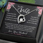 To My Wife Gift Necklace, Forever Love Pendant Necklace with Loving Message Card