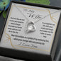 To My Wife Gift Necklace with Loving Message Card, Forever Love Heart Pendant Necklace