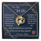 To My Wife Gift Necklace from Husband, Forever Love Heart Necklace with Message Card