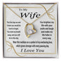 To My Wife Gift Necklace, Forever Love Heart Pendant with Message Card