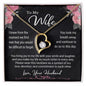To My Wife Gift Necklace, Forever Love Pendant Necklace with Loving Message Card