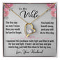 To My Wife Gift Necklace, Forever Love Pendant Necklace with Message Card