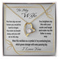 To My Wife Gift Necklace with Loving Message Card, Forever Love Heart Pendant Necklace