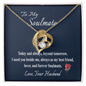 To My Soulmate Message Card Necklace for Wife, To My Wife Gift Necklace, Anniversary Gift for Her, Wife Birthday Present