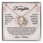 To My Daughter Necklace from Mom / Forever Love Pendant Necklace for Daughter