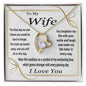 To My Wife Gift Necklace with Loving Message Card, Forever Love Pendant Necklace