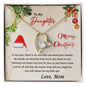 To My Daughter Christmas Message Card with Forever Love Necklace from Mom